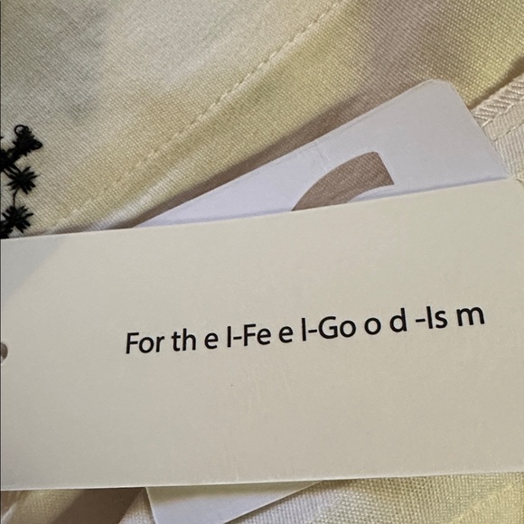 The COMMENSE 
OFF White Pants with Black Embroidery - Picture 9 of 9